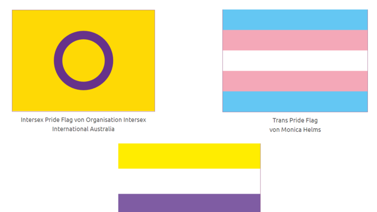 Die geschlechtliche Vielfalt umfasst auch intersexuelle, transsexuelle und nicht-binäre Menschen.