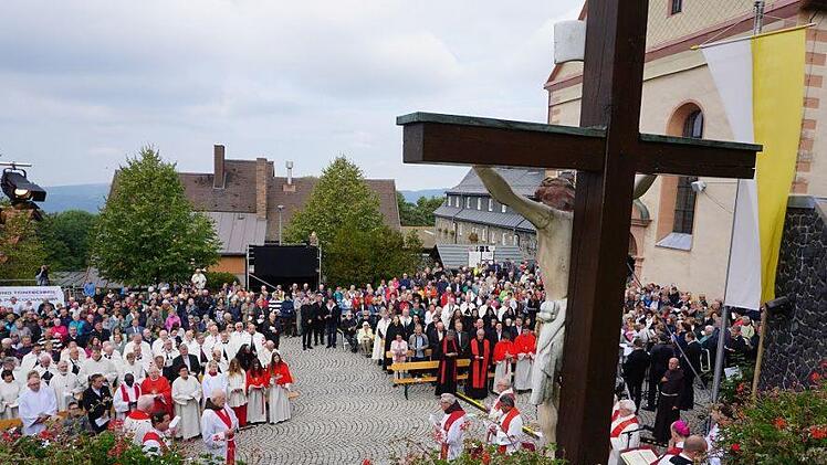 Am 15. September 2018 besuchte der neue Würzburger Bischof Franz Jung den Kreuzberg. Foto: Marion Eckert