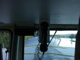 Die eingeschränkte Sicht aus der Kabine.