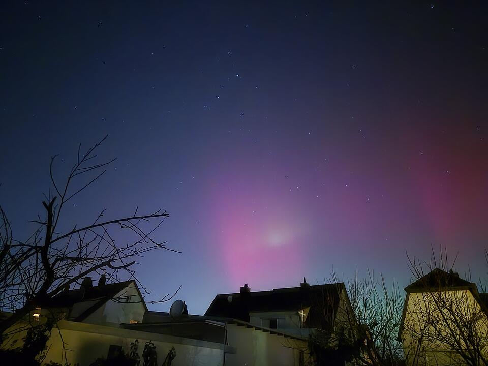 Polarlichter &uuml;ber Bamberg