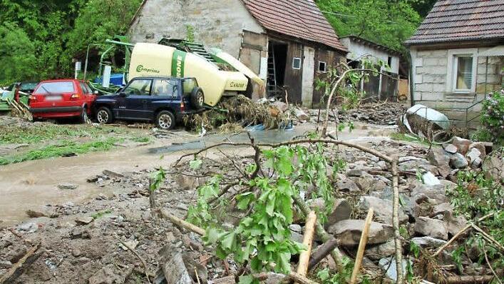 Ein Bild der Verwüstung bot sich nach dem Pfingsthochwasser an der Paßmühle. Archiovfoto: Michael Will