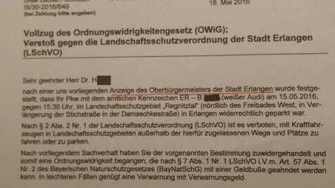 Das umstrittene Schreiben. Foto: privat