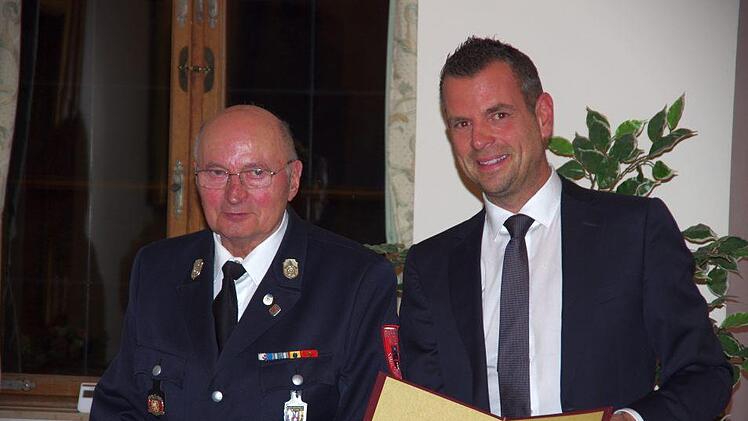 Heinrich Müller und Bürgermeister Anton Schick Klaus Werner