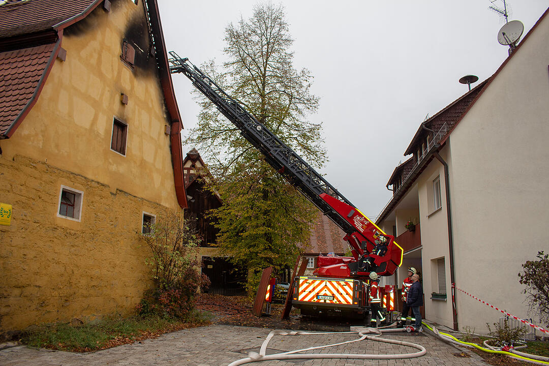 Scheune brennt: Großbrand in Mittelfranken führt zu hohem Sachschaden
