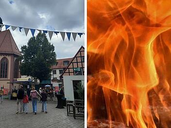 Feuerwehreinsatz auf Bamberger Sandkerwa: "lichterloh gebrannt"