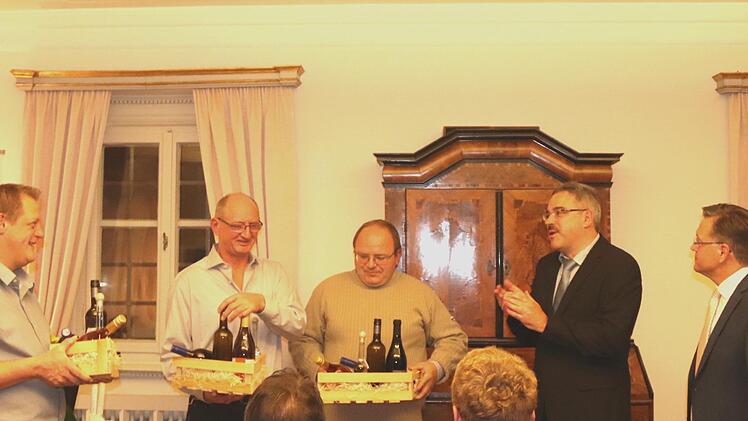 Dank an die engagierten Mitarbeiter (v.l.): Alexander Malter, Norbert Lunz, Markus Großkopf, Wolfgang Mößlein und Bürgermeister Karsten Fischkal