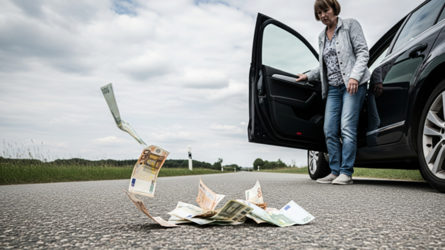 Geldregen auf B470 bei Uehlfeld