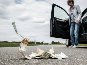 Geldregen auf B470 bei Uehlfeld