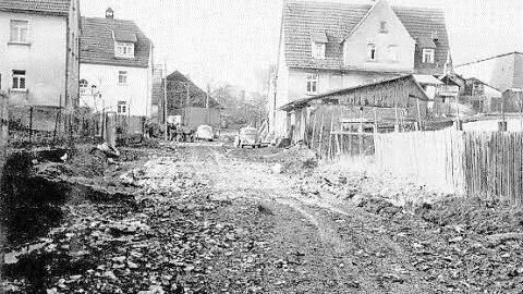 Die Haardstraße Ende der 1950er/ Anfang der 1960er Jahre.