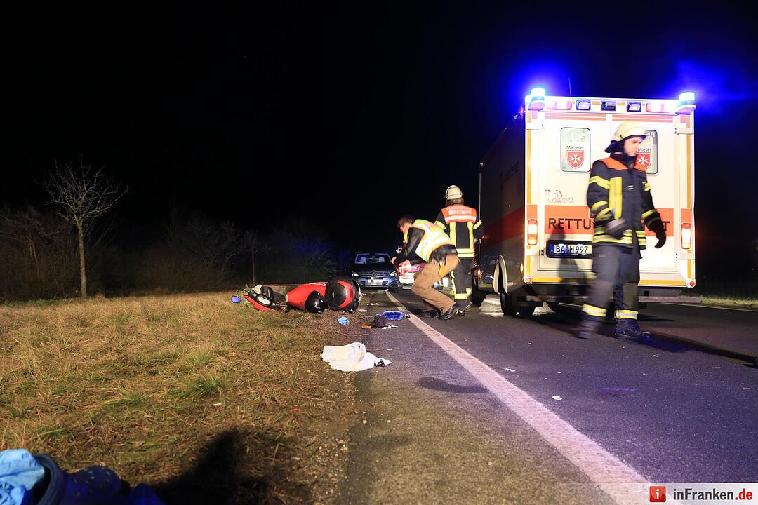 Schwerer Unfall zwischen Hirschaid und Altendorf