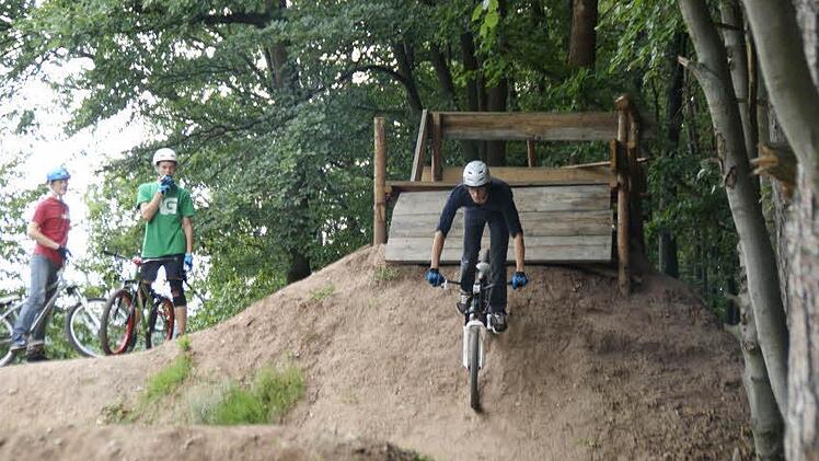 Für die Startrampe braucht es schon ein bisschen Mut, hier Andreas Kuhn.