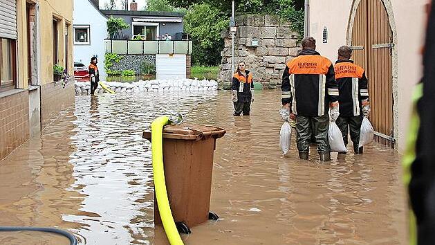 Ein Hochwasser suchte H&ouml;chstadt 2021 heim.