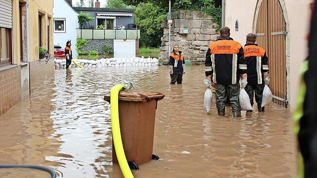 Ein Hochwasser suchte Höchstadt 2021 heim.