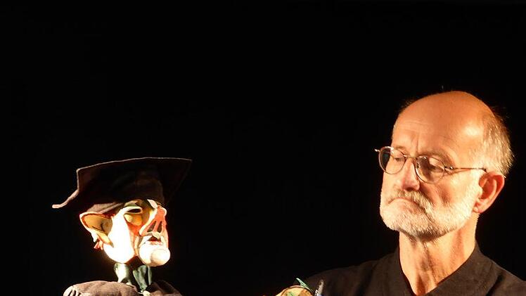 Mephisto mit seinem Sch&uuml;ler. Martin Menner