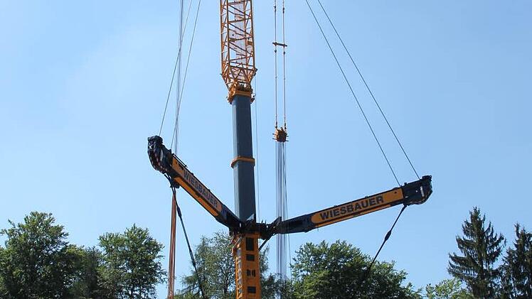 Die Baustelle für Windrad vier.