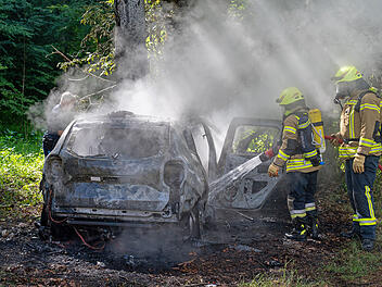 19-Jähriger stirbt bei Marktschellenberg: Auto prallt gegen Baum und brennt aus 19-Jähriger stirbt bei Marktschellenberg: Auto prallt gegen Baum und brennt aus