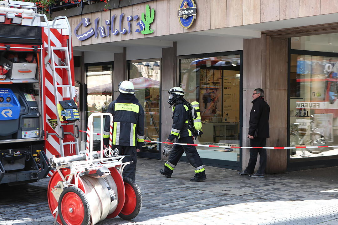 Brand in Restaurant der Nürnberger Innenstadt