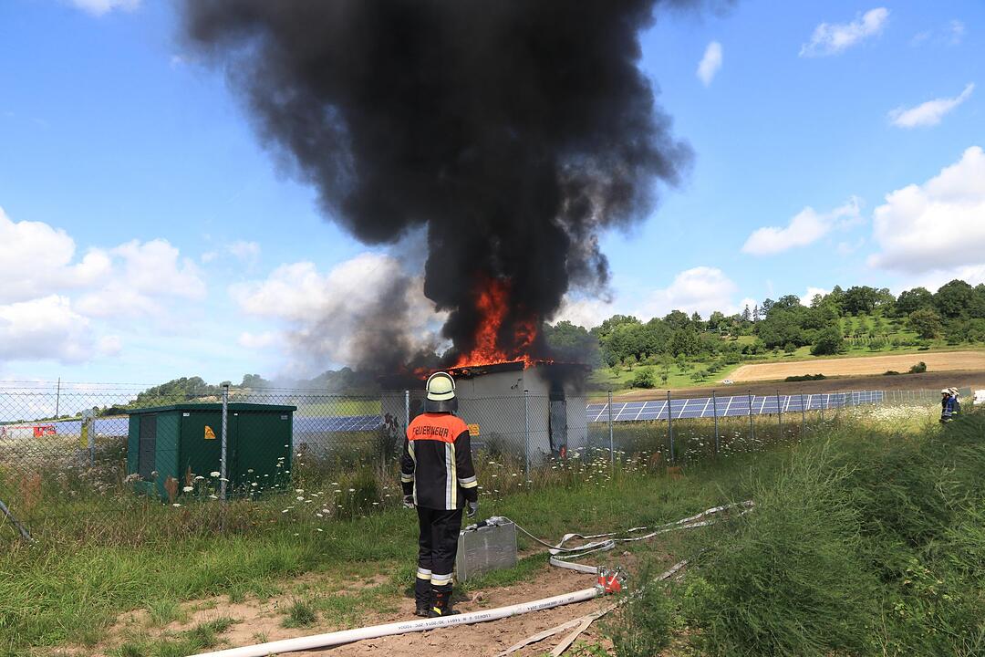 Kreis Bamberg: Brand in Solarpark Unterhaid