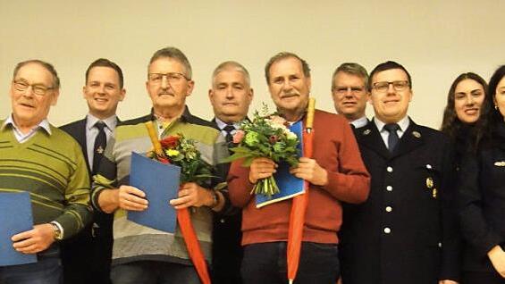 Ehrungen und Beförderungen anlässlich der Generalversammlung der Feuerwehr Bad Rodach  Foto: Doris Weidner