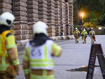 Feuerwehreinsatz am Dresdner Zwinger