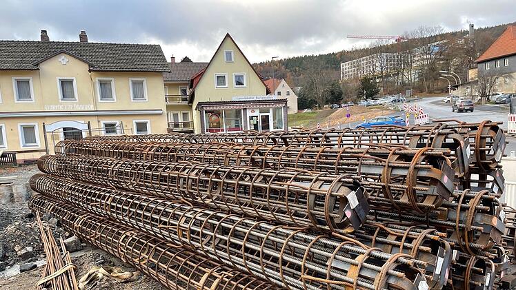 Die Hofer Straße ist Großbaustelle. Foto: Jürgen Gärtner
