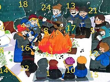 Der Adelsdorfer Adventskalender der Pfadfinder  Foto: Johanna Blum