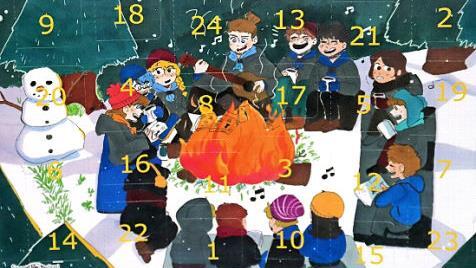Der Adelsdorfer Adventskalender der Pfadfinder  Foto: Johanna Blum
