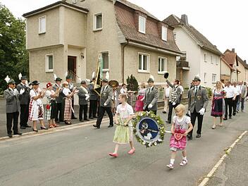 Gestern der Umzug, heute die Proklamation: In Pressig feiern die Schützen.  Foto: Karl-Heinz Hofmann