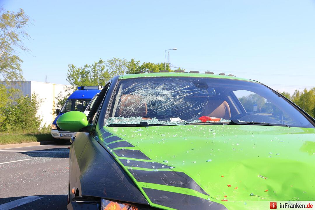 Unfall auf dem Berliner Ring in Bamberg