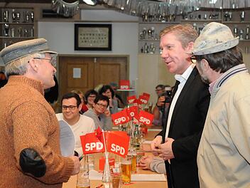 "Heiner und Gerch" im Gespräch mit Andreas Schwarz Foto: Karl-Heinz Wirth