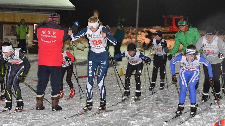 Nachtskisprint beim WSV Oberweißenbrunn. Foto: Jürgen Schmitt