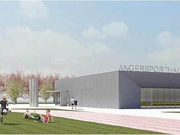 Das Untergeschoss der zweistöckigen Dreifachsporthalle verschwindet komplett im Boden. Das nimmt ihr die Wuchtigkeit. (Grafik: Stadt Coburg)