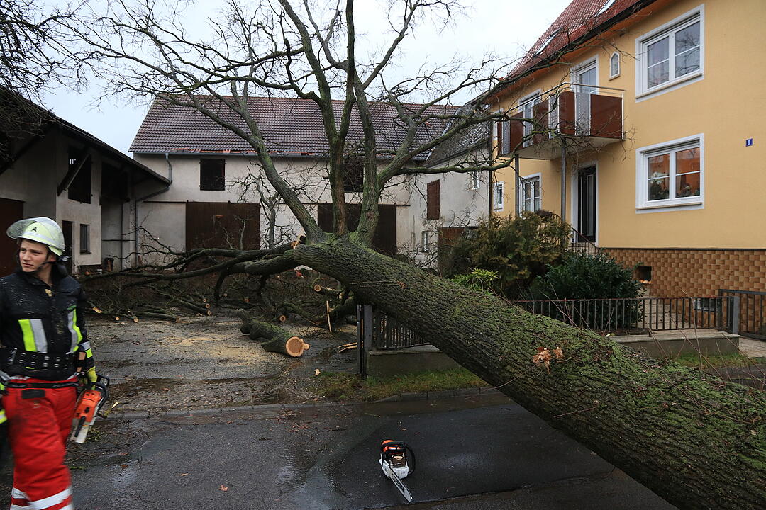 Sturmtief Burglind saust durch den Landkreis Bamberg