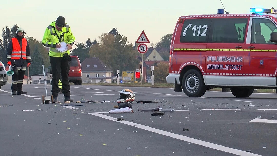 Verkehrsunfall auf der B19 in Unterfranken - 18-jähriger Motorradfahrer schwer verletzt
