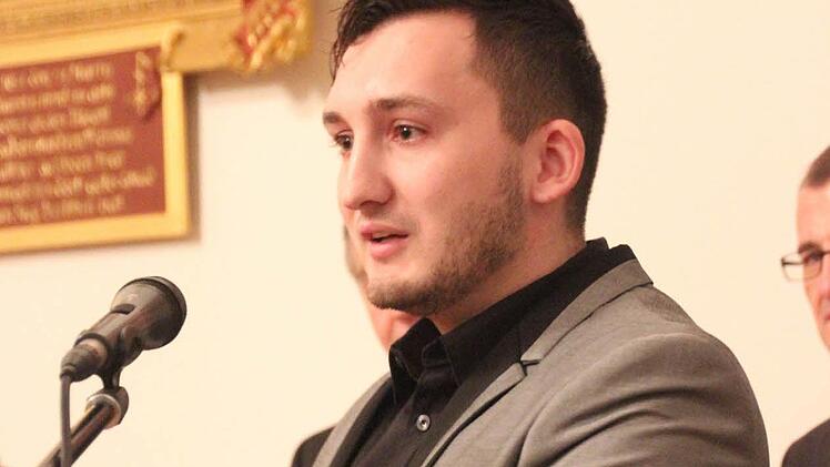 Bei der Ehrung von Santino Ricupero. Foto: Marco Meißner