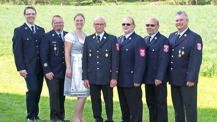 Der Festausschuss (v. l.): Thomas Sawinsky, Stephan Stühler, Sonja Sawinsky, Matthias Petermann, Leo Stühler, Werner Koy, Josef Steger
