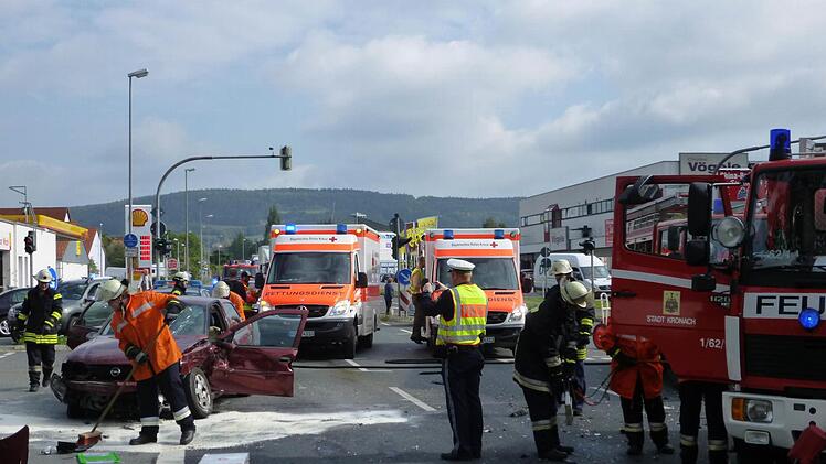 Unfall in Kronach. Foto: Stefan Wicklein