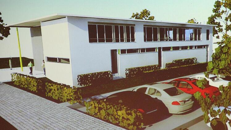 Die Ansicht vom Parkplatz aus.