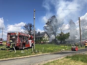 Großbrand eines landwirtschaftlichen Anwesens