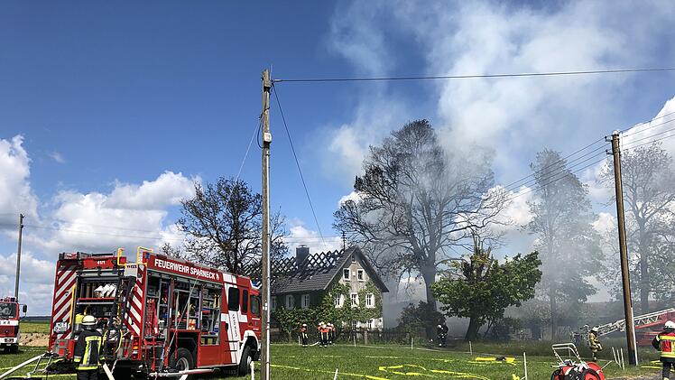 Großbrand eines landwirtschaftlichen Anwesens