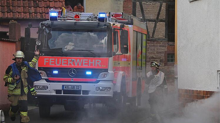 Einsatz der Hammelburger Feuerwehr bei der Übung in Westheim. Foto: Archiv Gerd Schaar