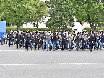 Der Probe-Auszug der Bürgerwehr Königsberg findet um 13.30 Uhr am Feiertag "Christi Himmelfahrt" auf dem Bleichdamm statt.  Foto: Gerold Snater