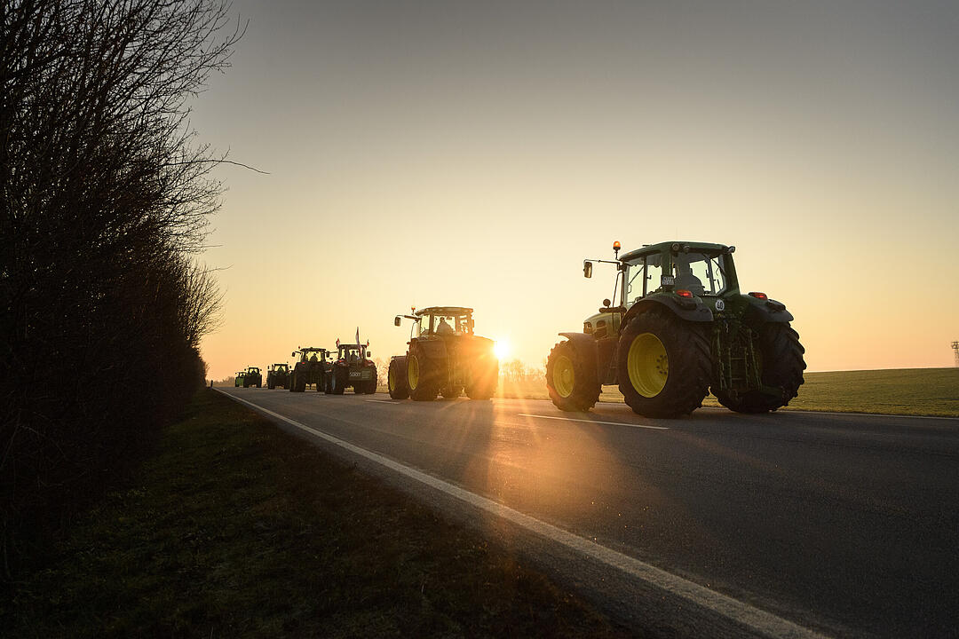 Bauerndemo... auf dem Weg nach N&uuml;rnberg