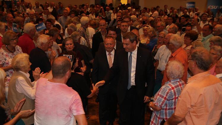 Bilder vom Besuch Söders in Bad Kissingen. Foto: Ralf Ruppert