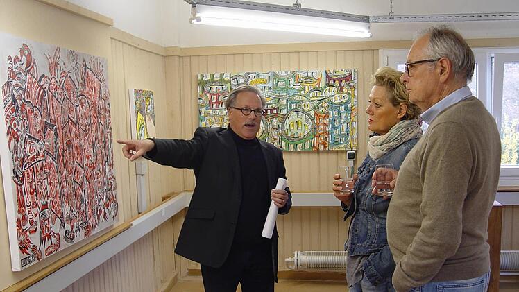 Vernissage in der Galerie Form und Farbe mit Werken von Joachim Hunger. Foto: Brigitta Kempe-Wolf