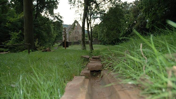 Die etwa eineinhalb Kilometer lange steinerne Rinne diente als Wasserleitung von der Quelle zum Kloster Schönrain.  Foto: Ferdinand Heilgenthal