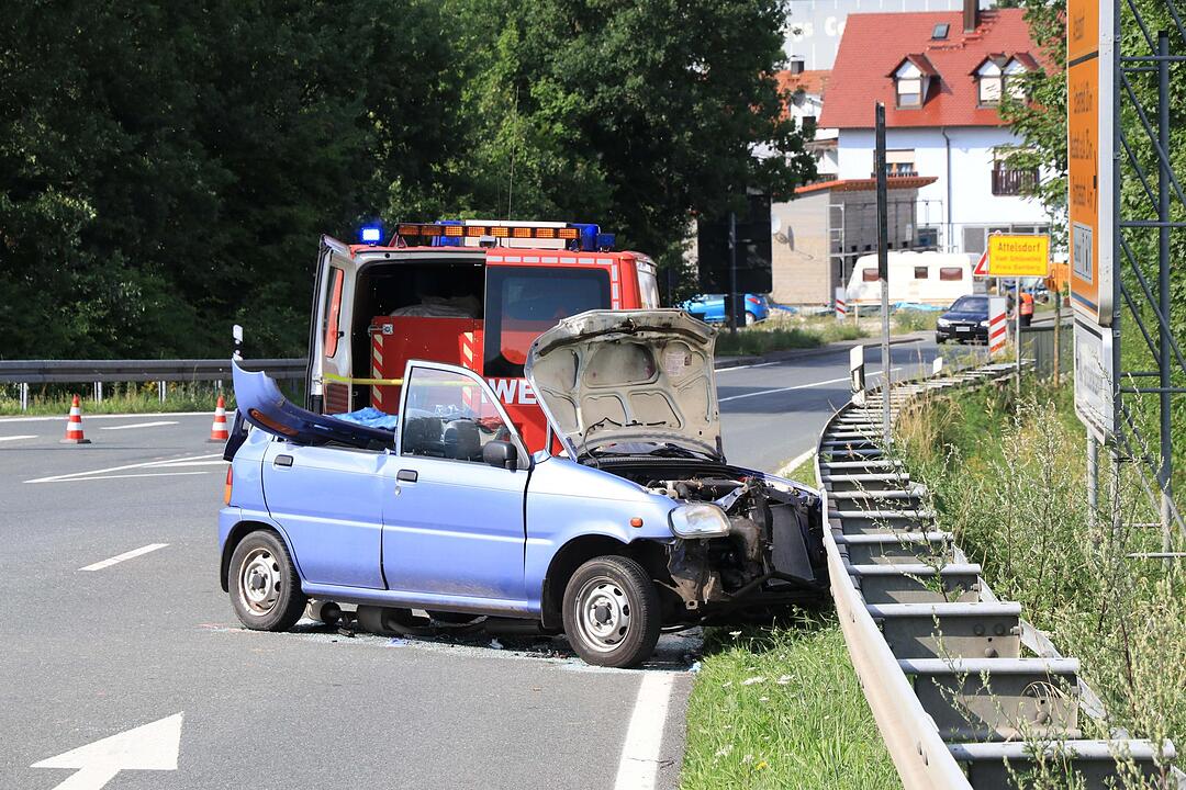 Schwerer Unfall bei Autobahnauffahrt Schlüsselfeld