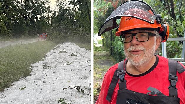 Unwetter w&uuml;tet &uuml;ber Erlangen und N&uuml;rnberg: Hagel und Stra&szlig;enblockaden