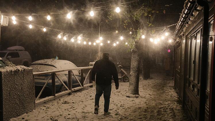 Starker Schneefall in Odessa