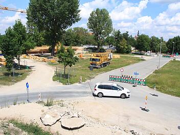 Wieviel Zeitersparnis bringt der provisorische Aischübergang in Höchstadt wirklich? Foto: Christian Bauriedel